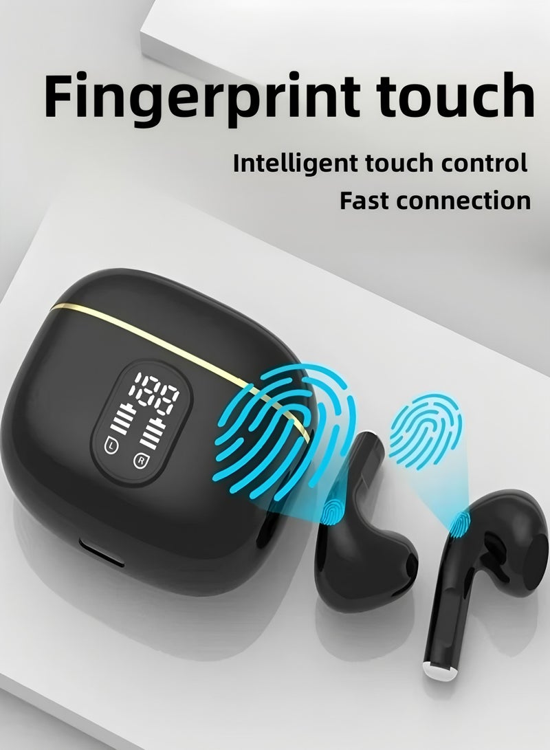 Flyview True Wireless Earbuds, In-Ear Bluetooth 5.49 Headphones 4-Mics ENC Clear Call, Bluetooth Earbuds Touch Control 40 Playtime, IPX6 Waterproof TWS, Light-Weight Earphones  - Image 3
