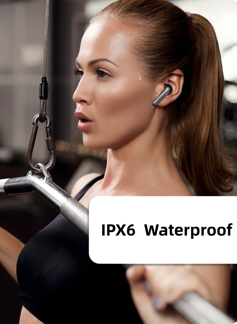 True Wireless Earbuds, In-Ear Bluetooth 5.49 Headphones 4-Mics ENC Clear Call, Bluetooth Earbuds Touch Control 40 Playtime, IPX6 Waterproof TWS, Light-Weight Earphones