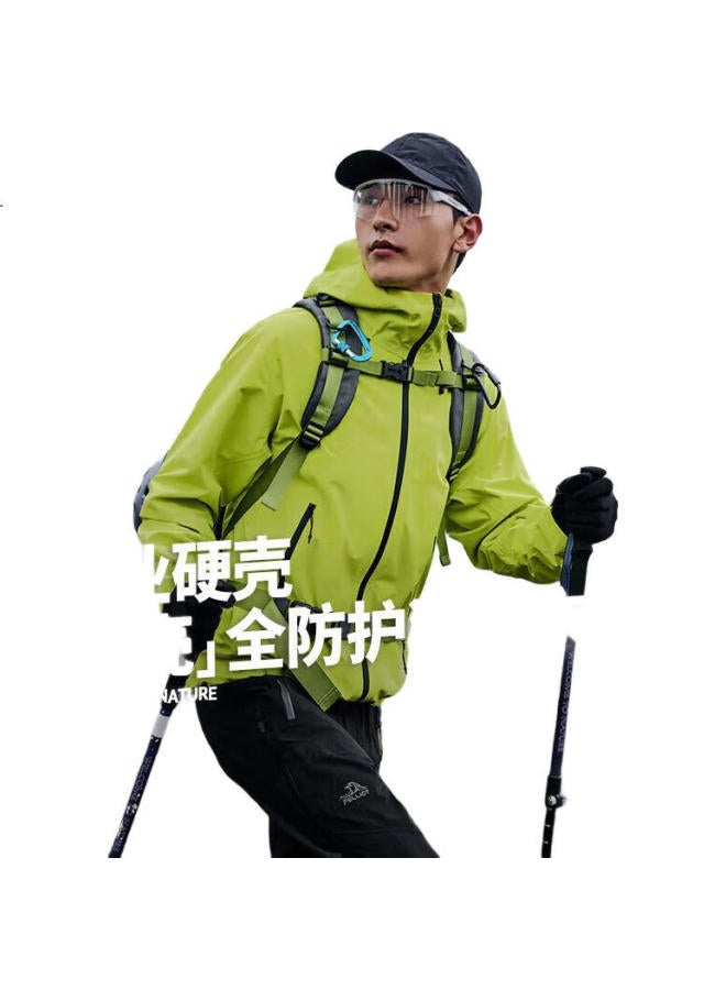PELLIOT [Cheng Yi Same Style] Hard Shell Jacket For Men And Women, Spring And Autumn Windproof Mountaineering Coat 124101048 Rush Green M - Image 1