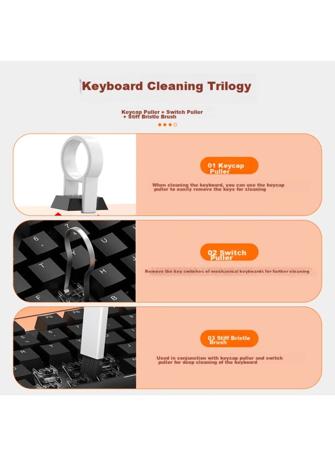 Mryc Keyboard Cleaning Kit, Desktop Vacuum Cleaner, Laptop And Phone Screen Cleaner, Multi-functional Mechanical Keyboard Key Puller, Earphone Storage Gap Cleaner, Dust Removal Tool - Image 4