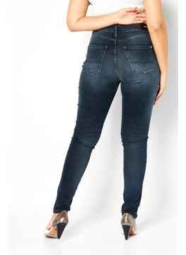Pepe Jeans Women Slim Fit Washed Denim Jeans,Blue  - Image 4