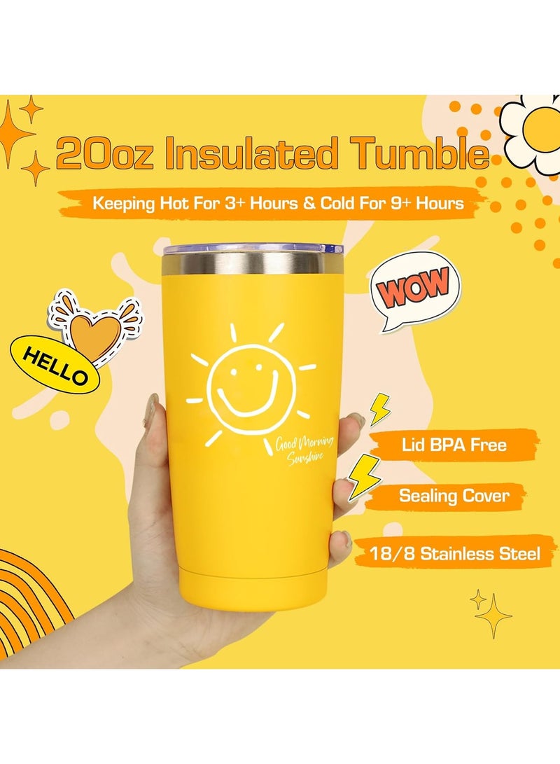 Sunshine Gift Box for Women – Unique 10pcs Gift Basket Self Care Package with Tumbler Socks Candle and More Sister & Friendship Cheer Up Box– Cheer Up Birthday Get Well Soon  - Image 4
