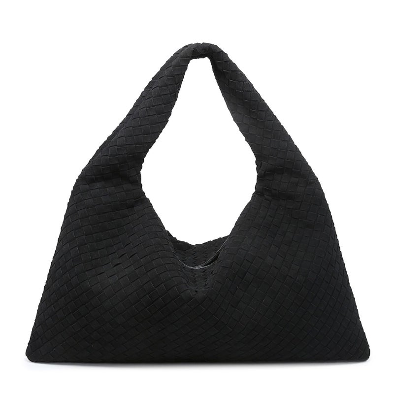 Popular Frosted Woven Bag New Retro Large-Capacity Tote Satchel Hobo Shoulder Armpit Bag - Image 1