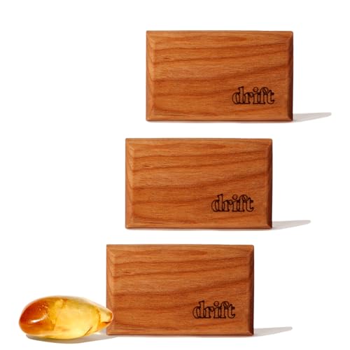 Drift Car Air Freshener - Wooden Deodorizer - Vehicle Odor Remover - Auto Scent Diffuser - Long-Lasting Car Freshening - Amber Scent Refill - Pack of 3 - NO CLIP INCLUDED - Image 1