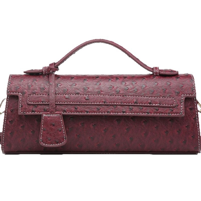 Selling High-End New Ostrich Pattern Texture Handbag Women'S Bag Light Luxury Snake Pattern Niche Crossbody Bag Shoulder Bag - Image 5