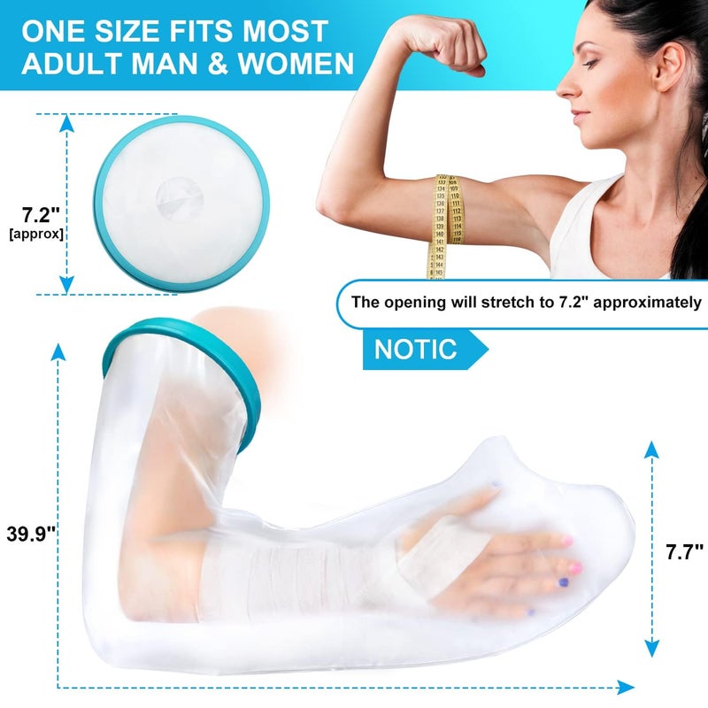 Aakarit Waterproof Arm Cast Cover for Shower Arm Long Full Watertight Seal Protector to Keep Wound & Bandages Dry - Reusable Cast Protector, Cast Bag, Cast Sleeve - Image 2