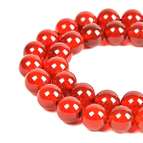 Nancybeads 45pcs 8mm Natural Carnelian Gemstone Round Spacer Loose Stone Beads for Jewelry Making 15.5" 1 Strand (Carnelian, 8mm 45Beads) - Image 1
