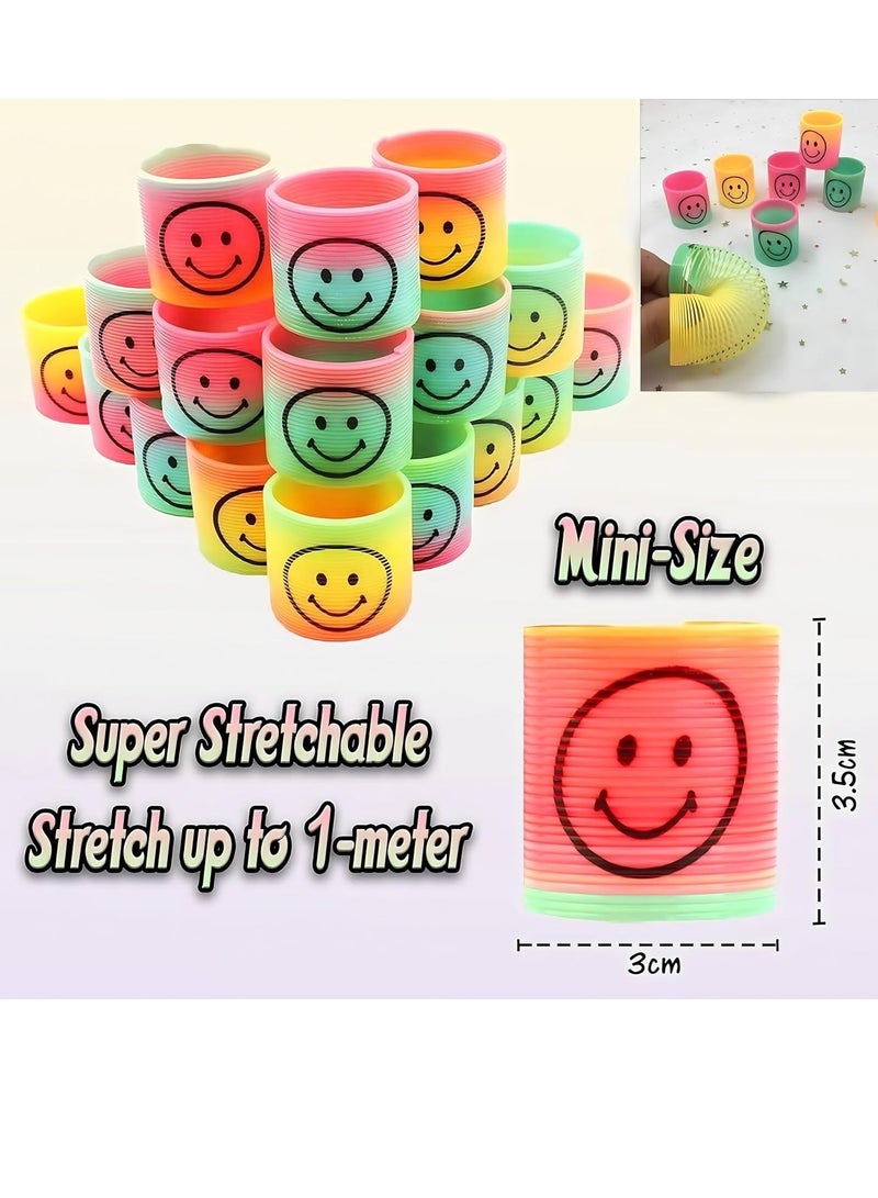 MAGIC VAULT 30 Pack Spring Rainbow Magic Fidget Stress Coil Mini Springs Bulk Toys For Party Favor Carnival Prize Birthday Goodie Bag Stuffers For Kids Boys Girls - Image 4