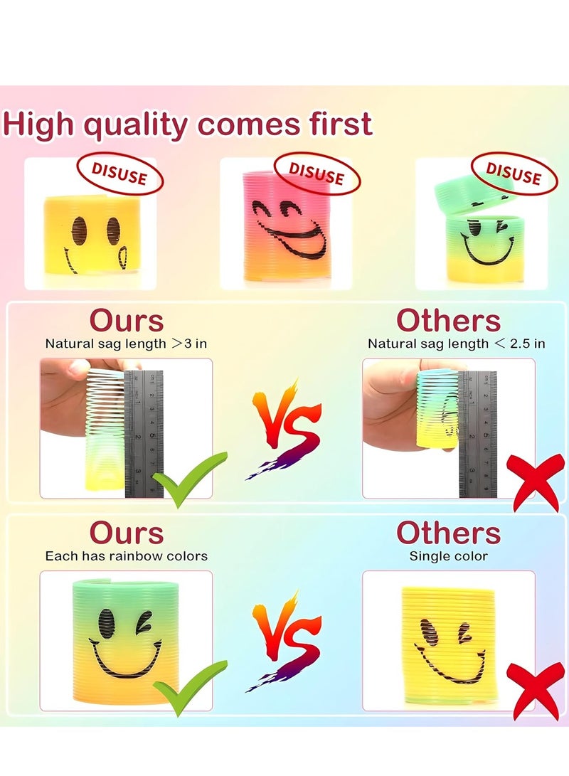 MAGIC VAULT 30 Pack Spring Rainbow Magic Fidget Stress Coil Mini Springs Bulk Toys For Party Favor Carnival Prize Birthday Goodie Bag Stuffers For Kids Boys Girls - Image 5