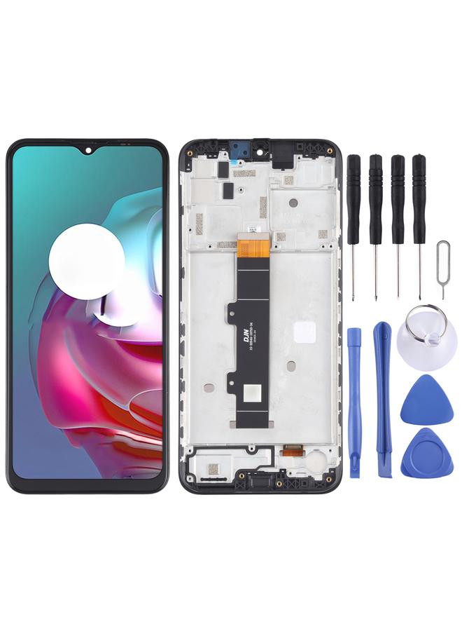 erorex Replacement TFT LCD Screen for Motorola Moto G30 XT2129-1 XT2129-2 Digitizer Full Assembly with Frame Black - Image 1