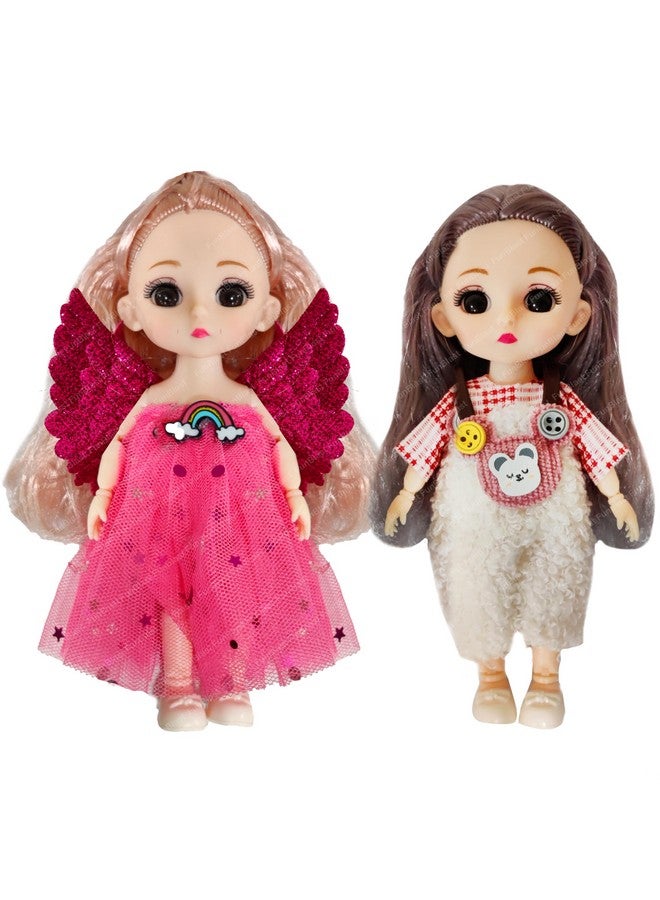 فنبلاست دمى فن بلاست للبنات - مجموعة من قطعتين من الدمى اللطيفة للبنات، دمية واقعية للأطفال، دمى للبنات من سن 3 سنوات فما فوق، ألعاب للبنات (ألوان عشوائية) - Image 1