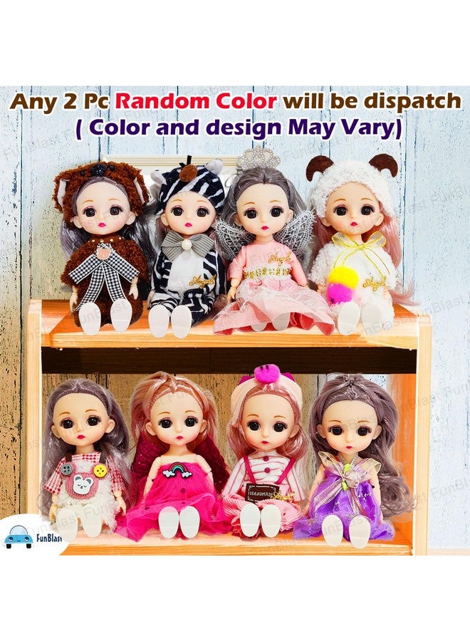 فنبلاست دمى فن بلاست للبنات - مجموعة من قطعتين من الدمى اللطيفة للبنات، دمية واقعية للأطفال، دمى للبنات من سن 3 سنوات فما فوق، ألعاب للبنات (ألوان عشوائية) - Image 2