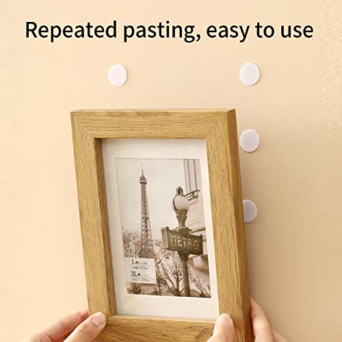 JIURUN Self Adhesive Dots 600 PCS (300 Pairs) 0.78"/20 mm Diameter Sticky Back Magic Sticky Dots Waterproof Hook & Loop Dots with Adhesive for Art Craft Classroom Office Home Deco White - Image 4