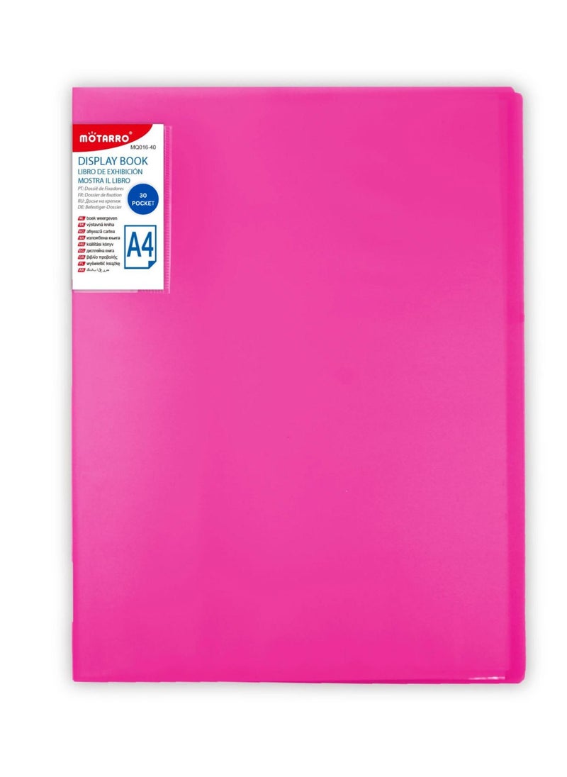 MOTARRO - Display Book 30 Pocket Folder Wallet Bag Documents Organizer File Pouch Bill Folder Document Folders Organizer School Office Binder (Color May Vary) - Image 1