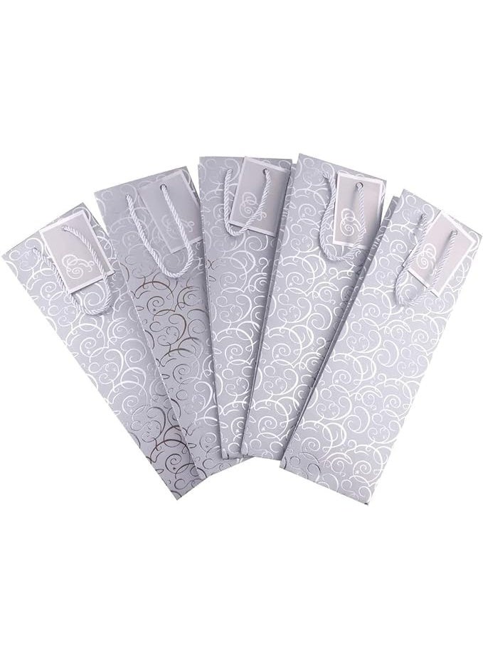 5 pcs Single Bottle Bags, Tote Bags with Handles, for Valentine's Day, Christmas, Engagement Gift, Weddings, 14Inch - Image 3