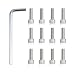 haizusai Compatible with Fuel Wheel Center Cap Screws 12Pack with Adapter Tool Fits Models 100163B 100163B 100163GB Stainless Steel Material - Image 2