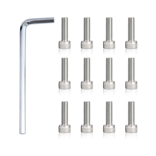 haizusai Compatible with Fuel Wheel Center Cap Screws 12Pack with Adapter Tool Fits Models 100163B 100163B 100163GB Stainless Steel Material - Image 1