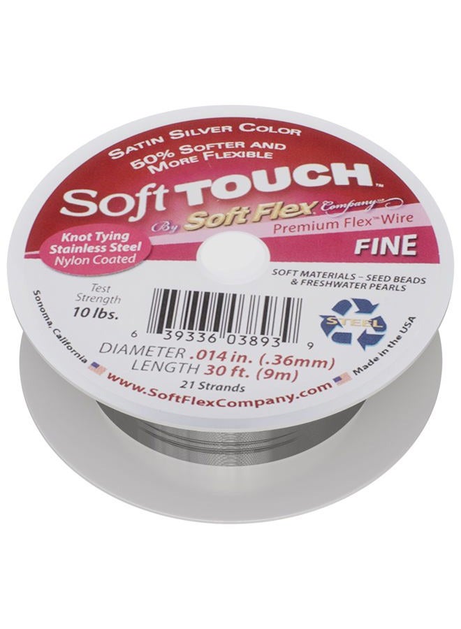 Soft Flex Soft Touch Wire 21-Strand .014-inch x 30'-Silver - Image 1