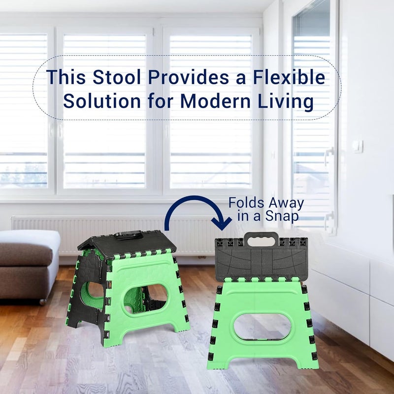 Homestic Homestic Pack of 2 Stool Foldable Stool Collapsible Camping Chair Stool for OutdoorFishingHikingGardeningTravel Portable Stool Multipurpose Sitting Stool Small Green Black  - Image 5