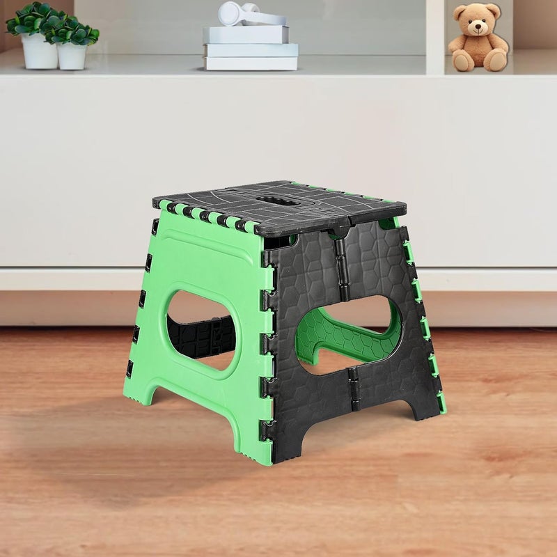 Homestic Homestic Pack of 2 Stool Foldable Stool Collapsible Camping Chair Stool for OutdoorFishingHikingGardeningTravel Portable Stool Multipurpose Sitting Stool Small Green Black  - Image 2