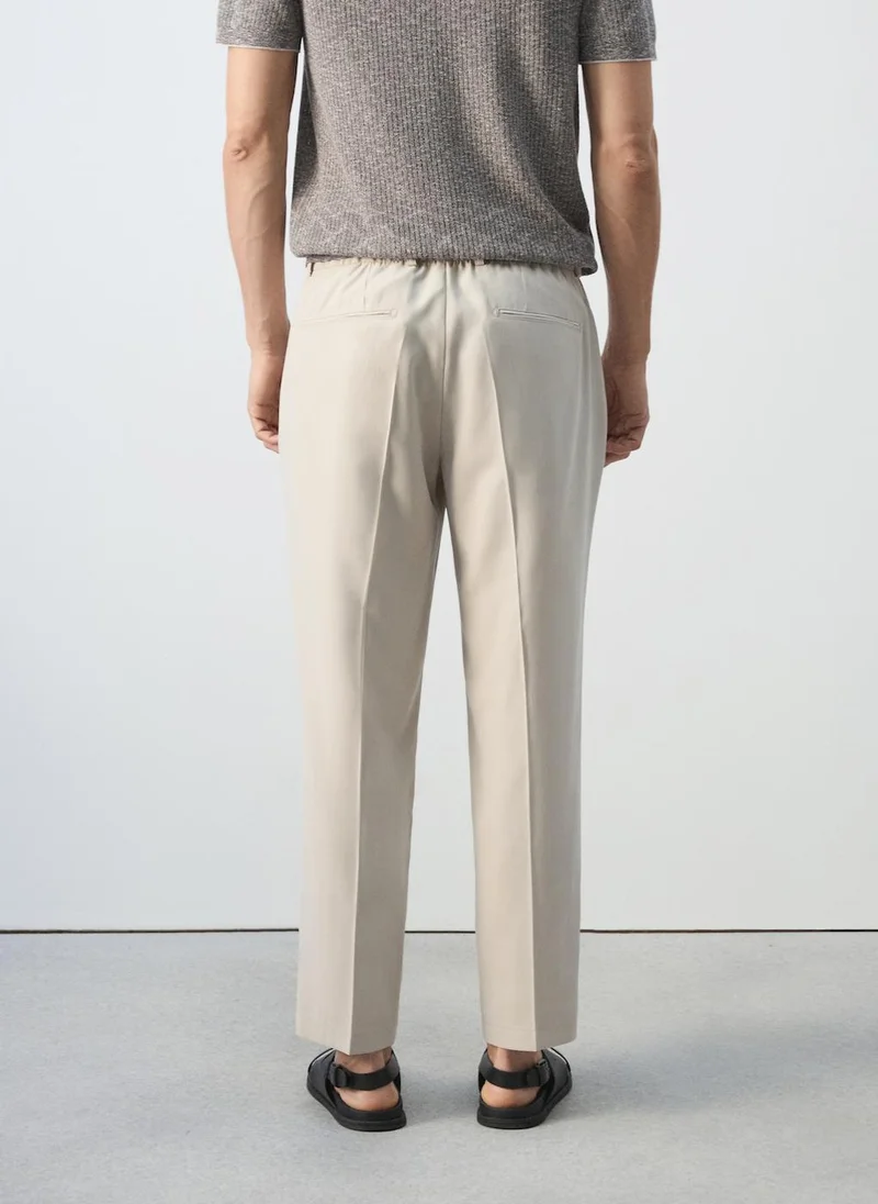 Mango Man Regular-Fit Pleated Trousers