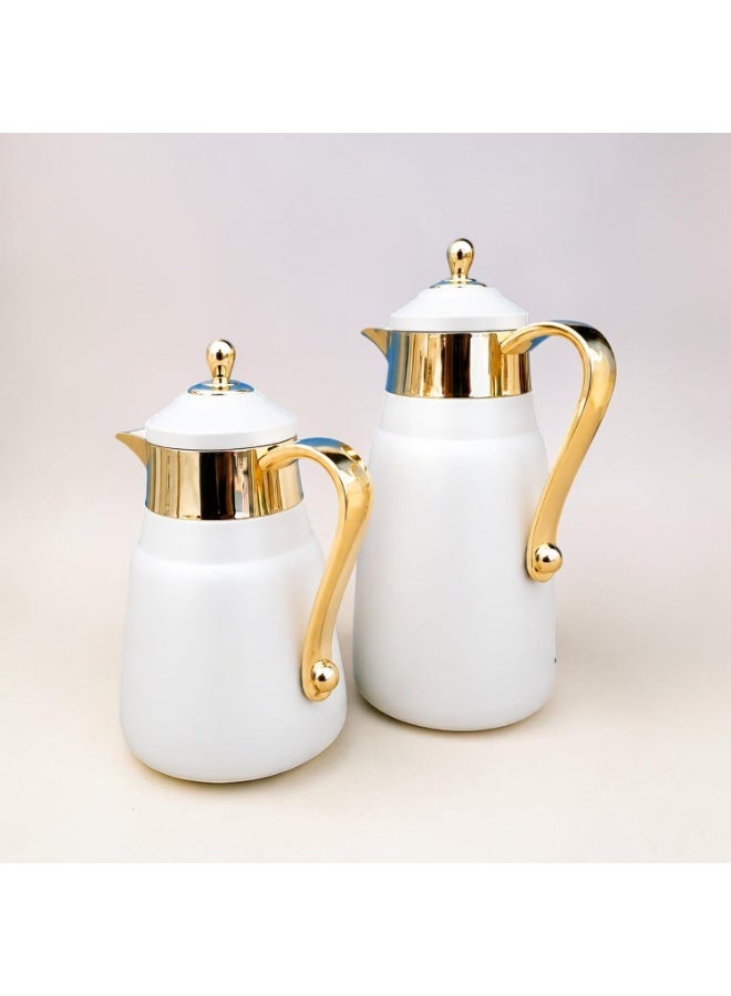 REFAN Luxury Tea and Coffee Vacuum Flask Set, 2 Pieces, 0.5L + 1L Capacity | Premium Hospitality Thermos Set | Leak-Resistant Insulated Carafes Keep Beverages Hot for Long Hours - Image 4
