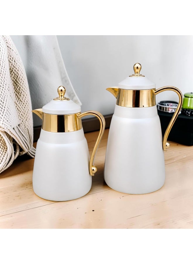 REFAN Luxury Tea and Coffee Vacuum Flask Set, 2 Pieces, 0.5L + 1L Capacity | Premium Hospitality Thermos Set | Leak-Resistant Insulated Carafes Keep Beverages Hot for Long Hours - Image 5