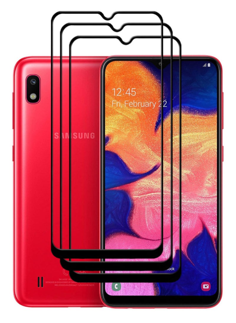 ACLIX 3 Pieces Antistatic ESD Dustproof Premium Quality High Definition Tempered Glass Screen Protector Designed For Samsung Galaxy A10 - Image 1
