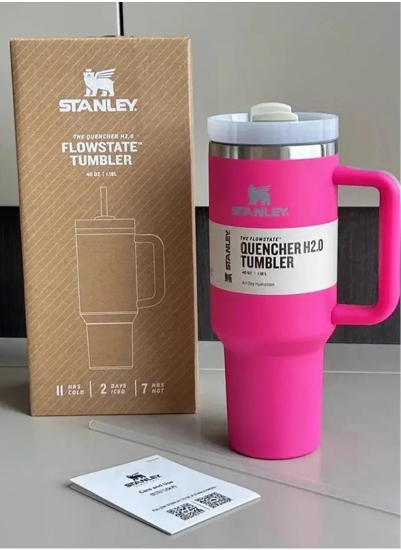 Stanley - Quencher H2.0 FlowState Stainless Steel Vacuum Insulated Tumbler with Lid and Straw for Water, Iced Tea or Coffee, Smoothie and More, 40 oz - Image 1