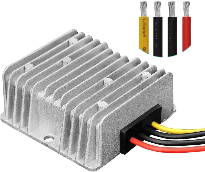 DHRUVPRO Waterproof DCDC Buck Converter Car Display Power Supply Module Silver Input Voltage 1224v DC DC 5V 10A - Image 1