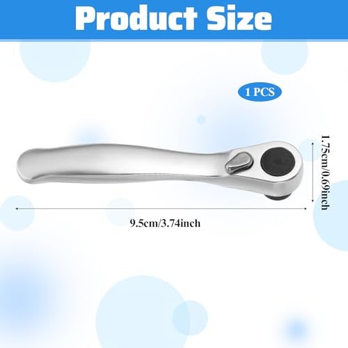 JIYIN 1/4 Inch Drive Micro Ratcheting Bit Driver, Mini Ratchet 72-Tooth Ratchet Screwdriver, 1/4 Hex Ratchet 90 Degree Right Angle Close Quarters Pocket Angled Screwdriver for Tight Spaces - Image 4