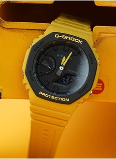 CASIO CASIO octagonal sports waterproof and shockproof watch GA-5600 black yellow  - Image 3