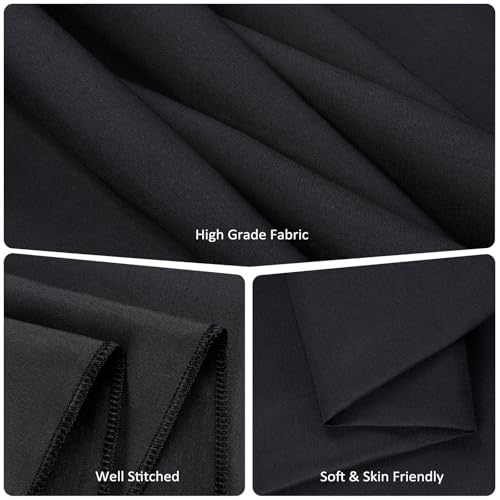 CKIKU 8 Packs Black Tablecloths 60x102 Inch Rectangular Table Cloths for 6 Foot Rectangle Tables, Wrinkle Resistant Washable Polyester Fabric Tablecloth for Dining Wedding Buffet Party Banquet - Image 5