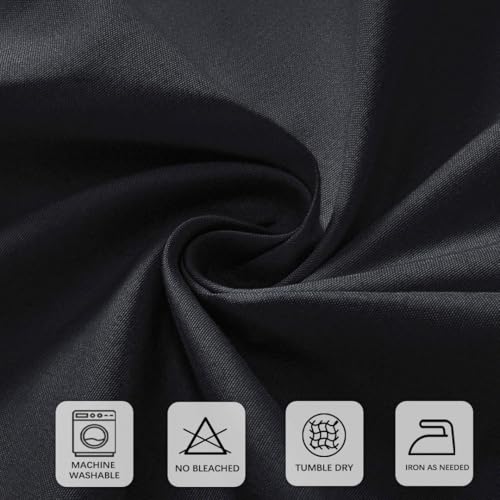 CKIKU 8 Packs Black Tablecloths 60x102 Inch Rectangular Table Cloths for 6 Foot Rectangle Tables, Wrinkle Resistant Washable Polyester Fabric Tablecloth for Dining Wedding Buffet Party Banquet - Image 4