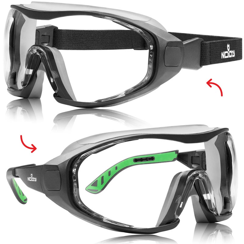 NoCry Anti Fog Safety Goggles for Men with Premium Anti Scratch Coating Perfect Work Goggles with Adjustable Headband ANSI Z871 Safety Goggles Science Goggles or Chemistry Safety Glasses