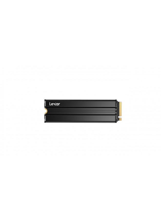 Lexar - Lexar 4TB NM790 SSD with Heatsink PCIe Gen4 NVMe M.2 2280 Internal Solid State Drive, Up to 7400/6500 MB/s Read/Write, Compatible with PS5, for Gamers and Creators, Black (LNM790X004T-RN9NU) - Image 1