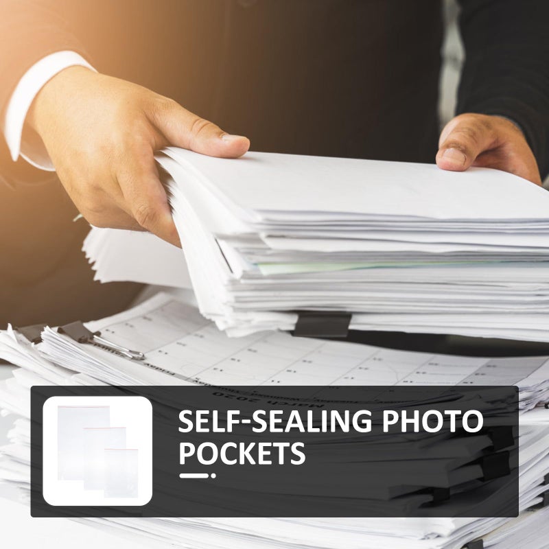 300pcs Waterproof Self Sealing Card Pockets Plastic Photo Sleeves For Document Business Card Storage - Image 5
