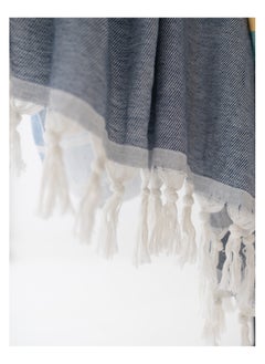 More cottons Tranquil Beach Towel  (100x180cm) White*Yellow  - Image 3