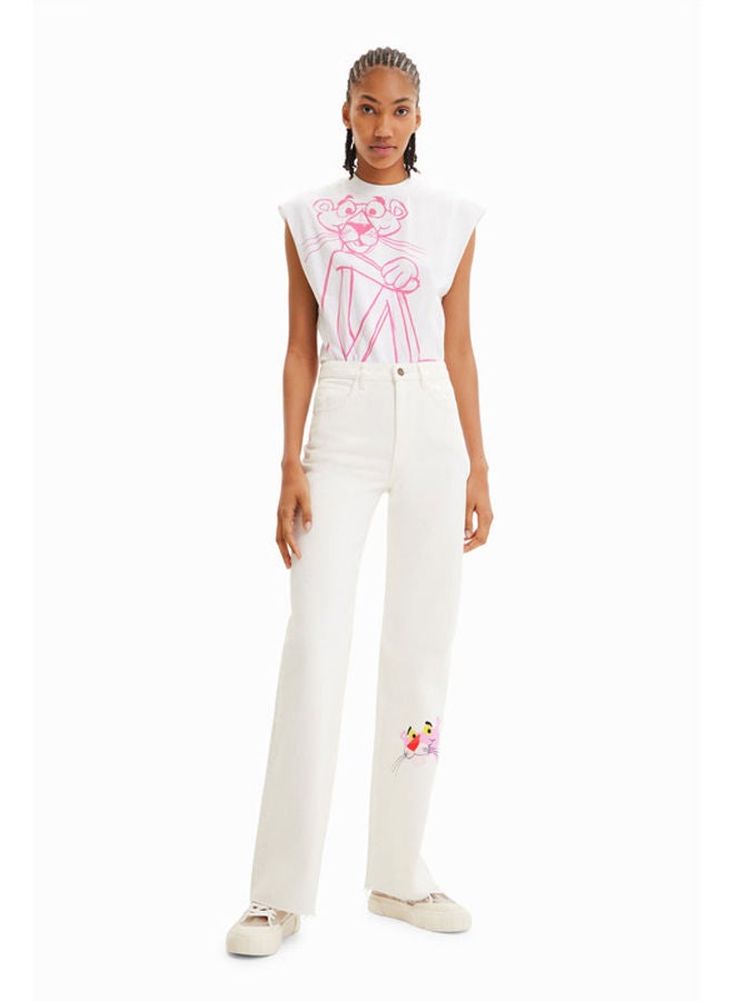 DESIGUAL Wide-leg Pink Panther jeans - Image 1