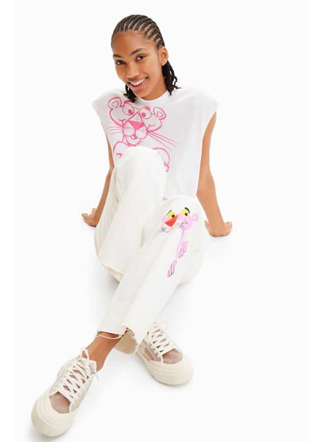 DESIGUAL Wide-leg Pink Panther jeans - Image 3