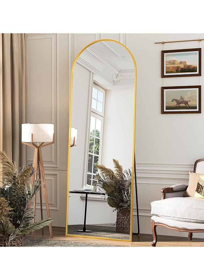 170x60cm Arch Floor Mirror with Aluminum Frame, Arched-Top Full-Length Mirror with Stand, Hanging or Leaning, Gold, Stylish and Durable Full Body Mirror for Bedroom, Living Room, Dressing Room, Modern Home Decor - https://f.nooncdn.com/p/pzsku/ZCDEC09D26F84365CE6A5Z/45/_/1718019220/953a102a-2084-4c59-8990-98d7faaa63cc.jpg?width=original