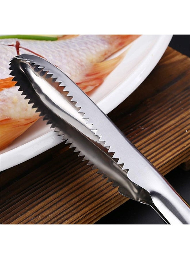 هومستر فرشاة مقياس الأسماك, إزالة مقياس الأسماك مع الفولاذ المقاوم للصدأ منشار الأسنان, إزالة بسهولة مقاييس الأسماك, تنظيف فرشاة كشط أداة المطبخ - Image 3