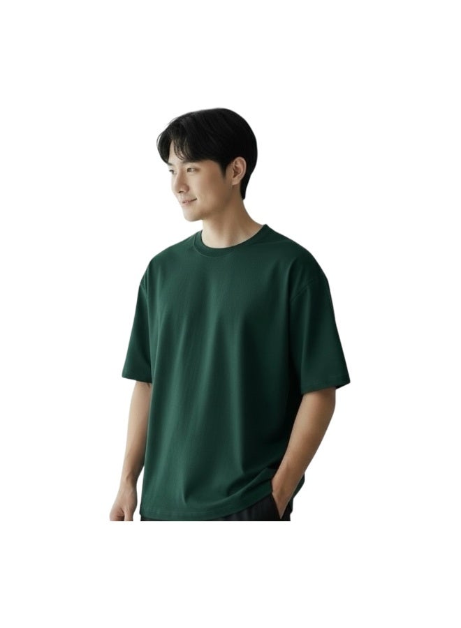 Men's Oversized interlock Cotton T-shirt - Image 1