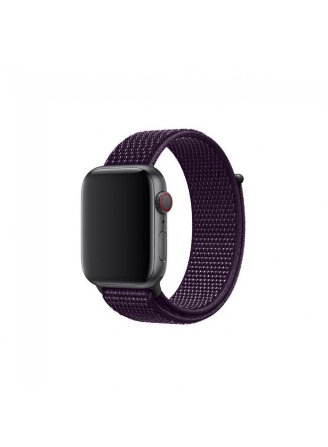 NIBEMINENT Sport Nylon Loop Band For Apple Watch 38mm 40mm 41mm Purple