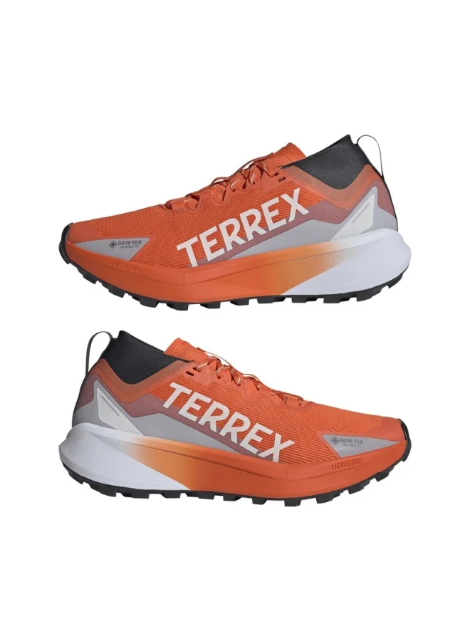 Adidas Adidas Terrex Agravic Gtx M Orange Trail Running Shoes For Men