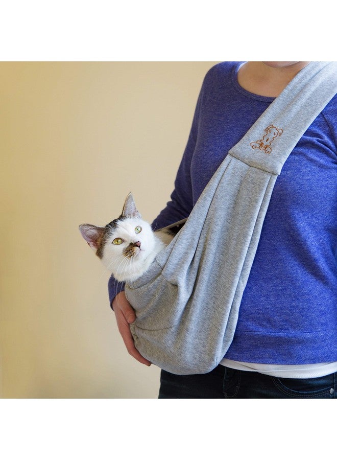 iPrimio Reversible Dog Carrier Sling & Cat Sling  Pet Sling Carrier For Cats, Puppy Sling, Cat Papoose Carrier Front, Hands Free Pet Carrier  Soft Pouch, Tote, GreyCat Carrier & Cat Front Carrier - Image 3