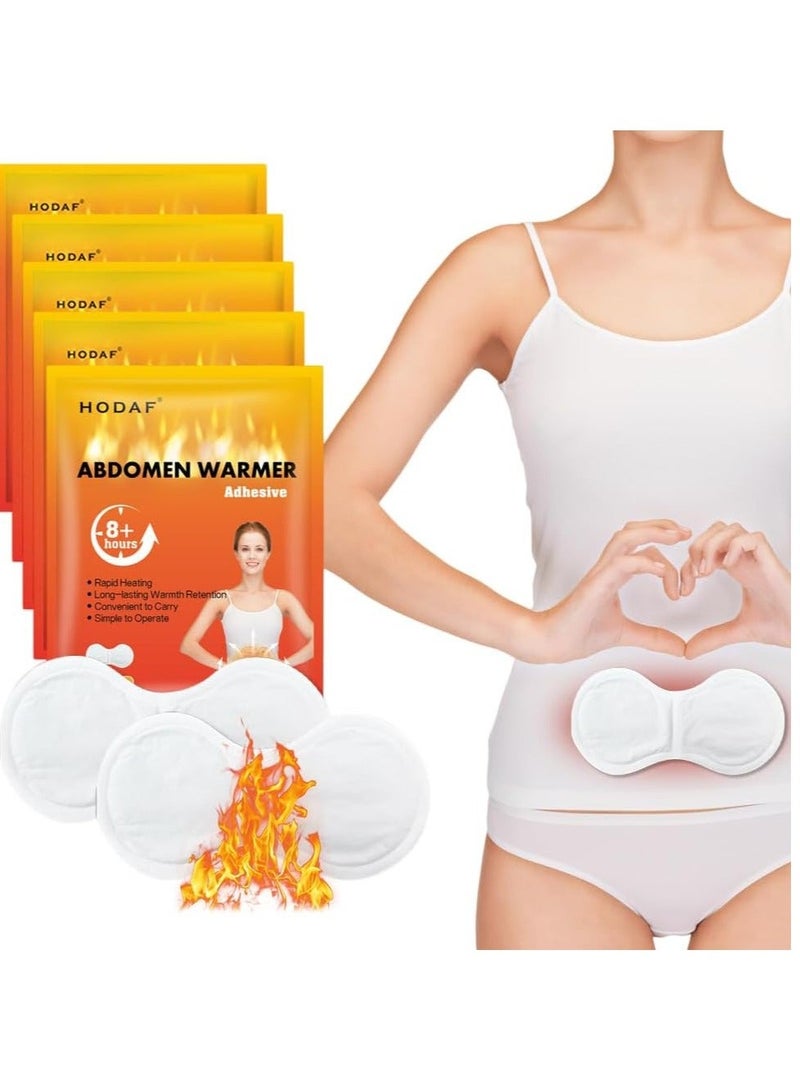 Hodaf Heat Patches for Period Pain Relief & Period Cramps, Portable Menstrual Heating Pad, Air-Activated Adhesive Heating Patches for Cramps, Suitable for All Skin Types, 5 Packs - Image 1