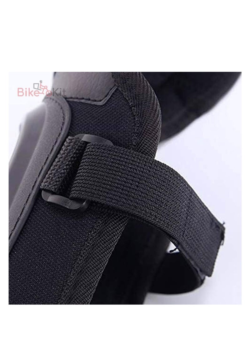 Bike Kit - BikeKit 4-Piece Motorcycle Safety Kit with Solid Stainless Steel Armor on Knee and Elbow Pads, Motorcycle Protective Gear - Image 1