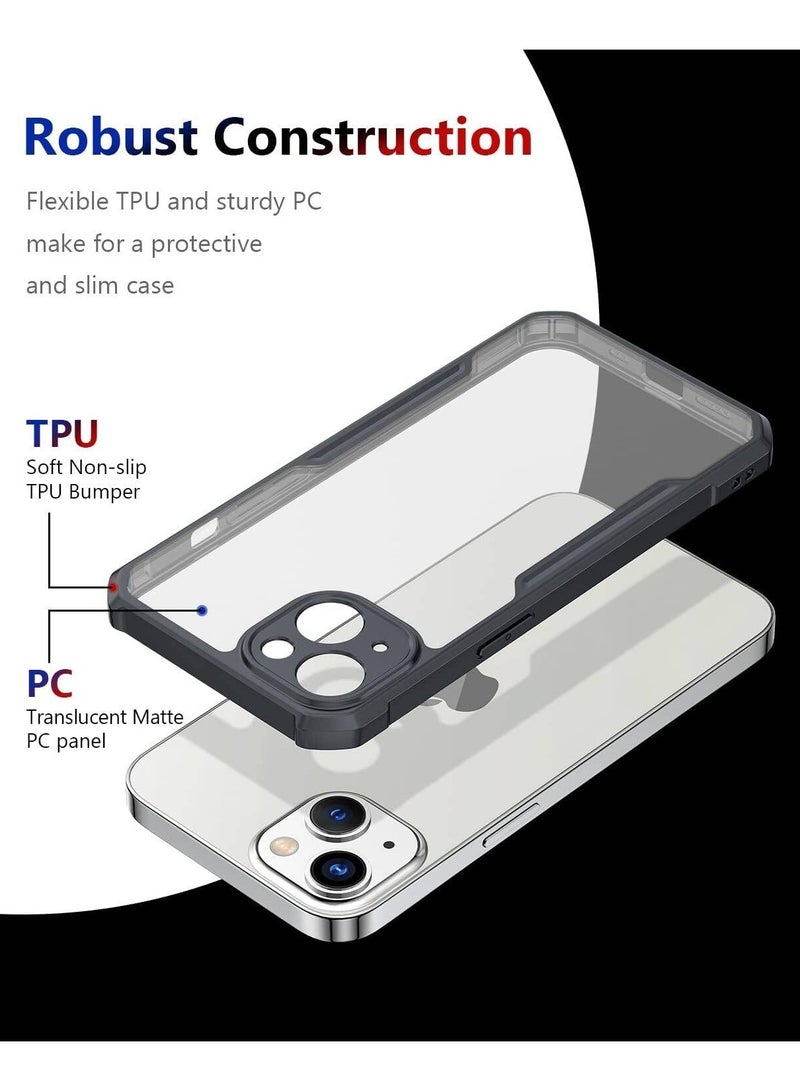 Xundo Clear Case for iPhone 14 | Premium Rugged | Durable Shock-absorbing Frame | Black Border | Thermoplastic Polyurethane | Airbag Anti-drop Protection - Clear - Image 4