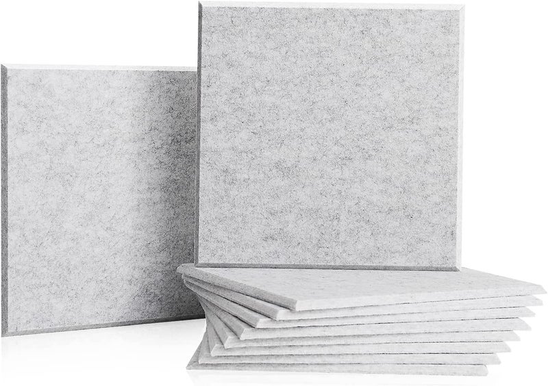KS AUDIOSOUL ZEE Sound Proofing Studio Foam Padding High Density Polyester Fiber Acoustic Treatment, 30 * 30 * 1 cm Sound Insulation Panels Beveled Edge Tiles,Studio Home and Office. (Pack 6, Grey) - Image 2